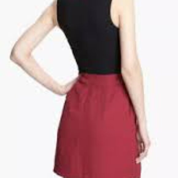 Theory Darua Tailor Wool Shift Dress – Red Wine & Black - Picture 2 of 5